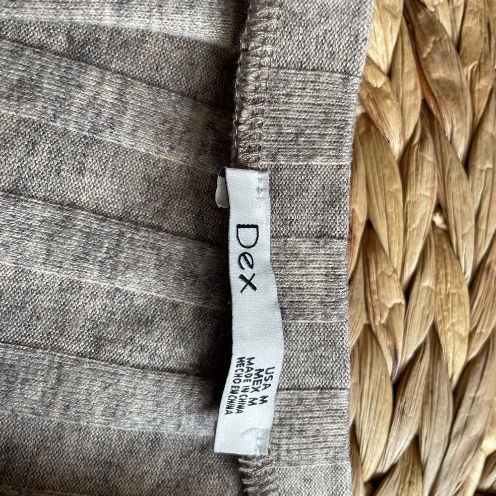 Dex Taupe Ribbed Knit Top - Picture 4 of 4
